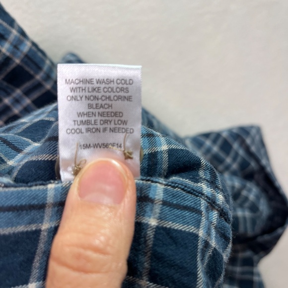 Gander Mountain Guide Series Mens Blue Plaid Button Up Flannel Shirt Size 3XL - Picture 8 of 11